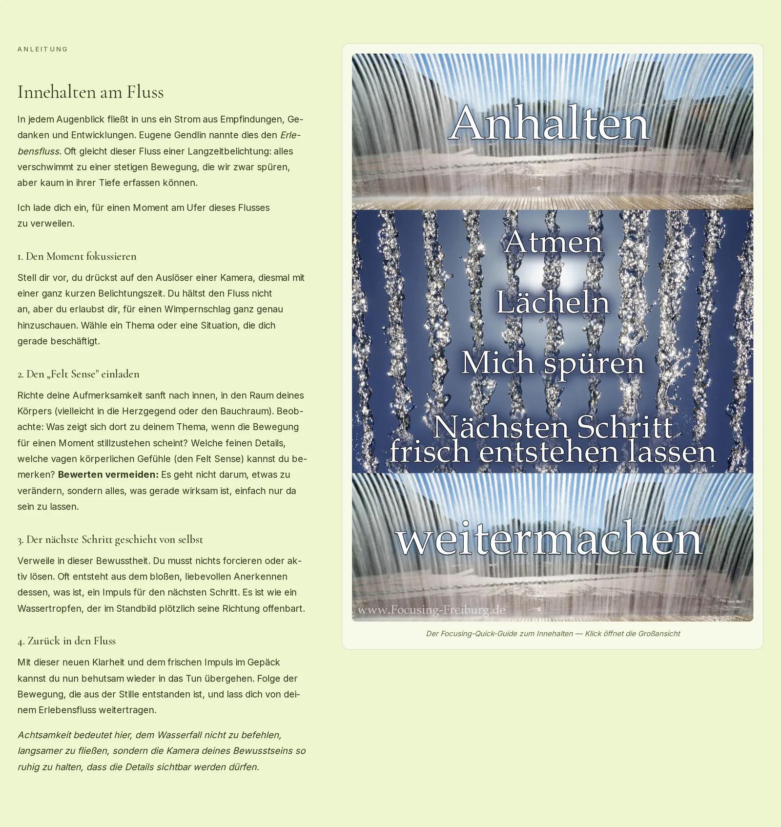 Praxis für integrative Psychotherapie, Ausschnitt der Website: Materialbereich mit Anleitungen und Motiven