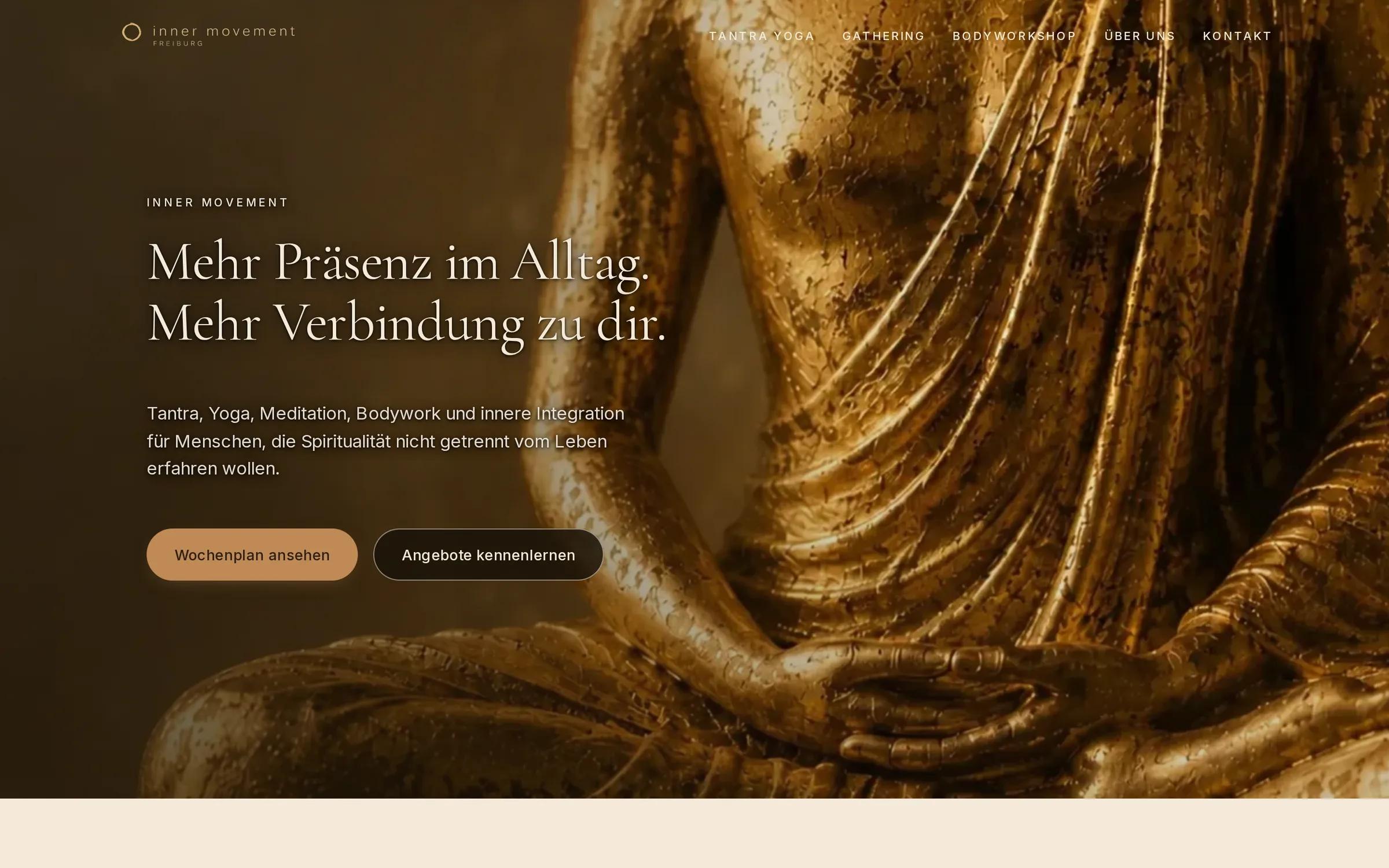 Inner Movement Freiburg, Ansicht auf dem Laptop