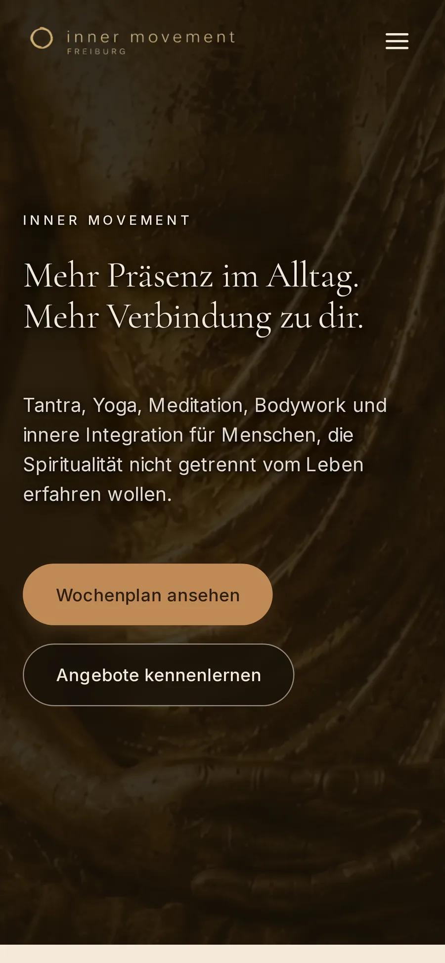 Inner Movement Freiburg, Ansicht auf dem Smartphone