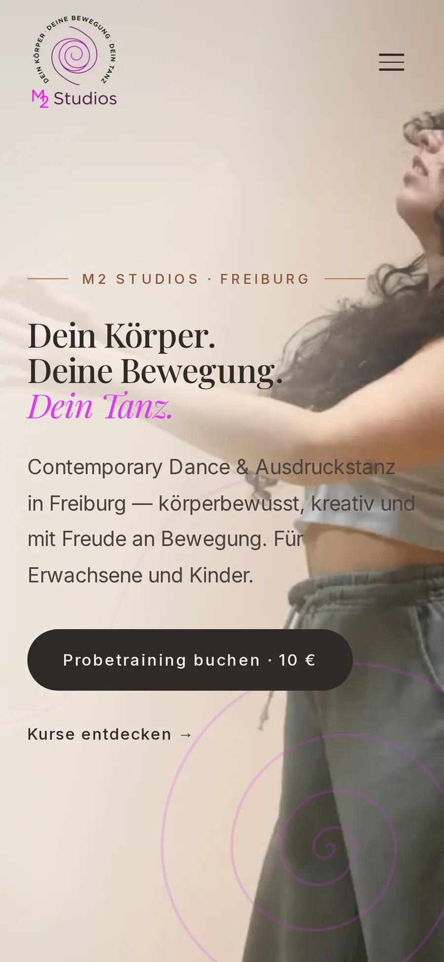 M2 Studios, Ansicht auf dem Smartphone
