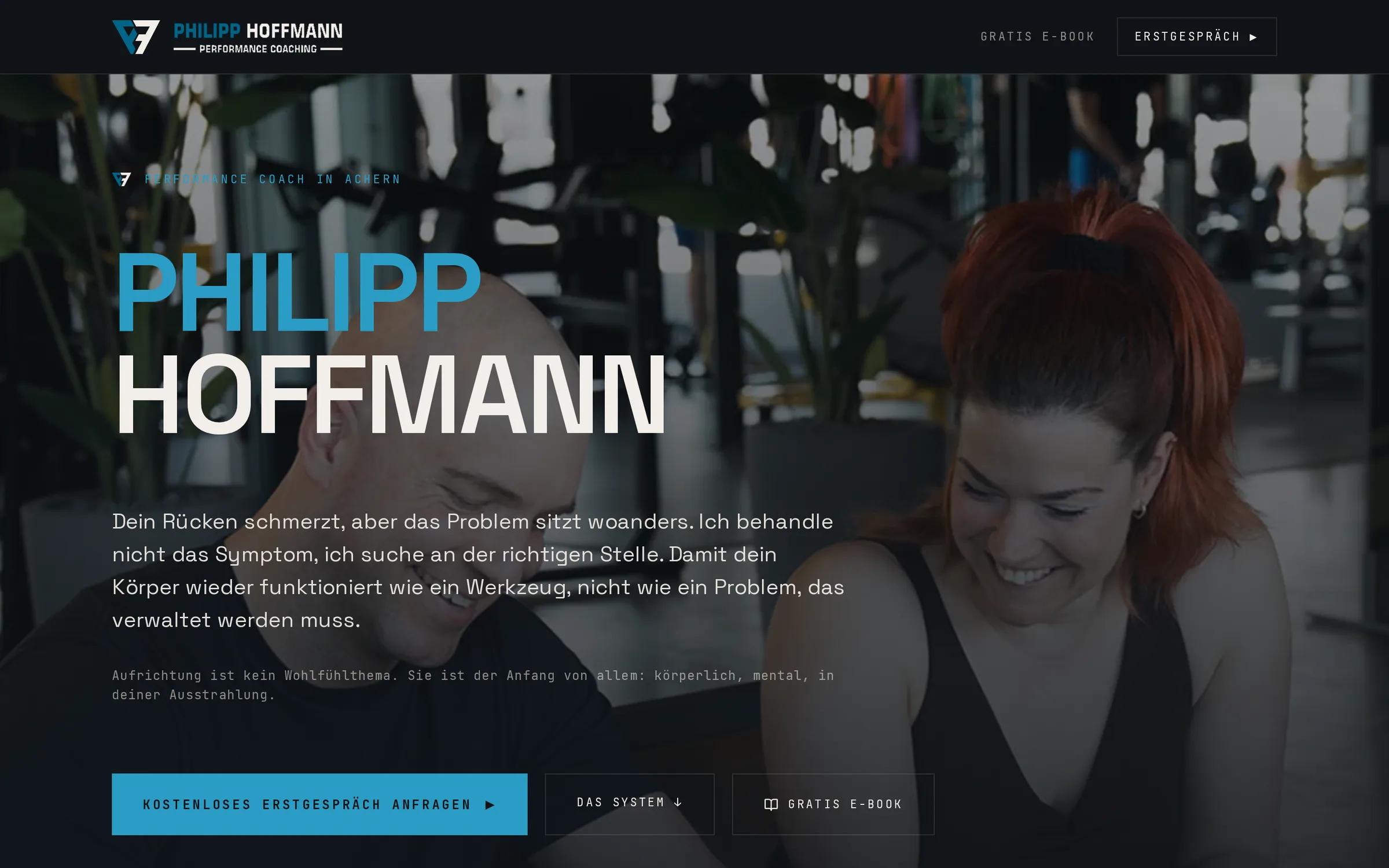 Philipp Hoffmann, Ansicht auf dem Laptop