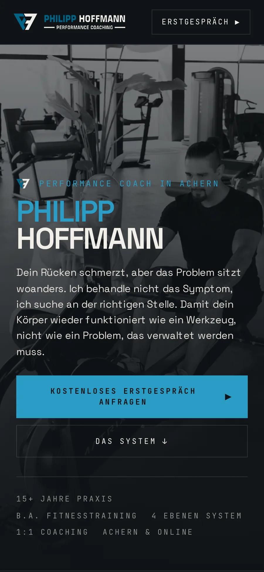 Philipp Hoffmann, Ansicht auf dem Smartphone