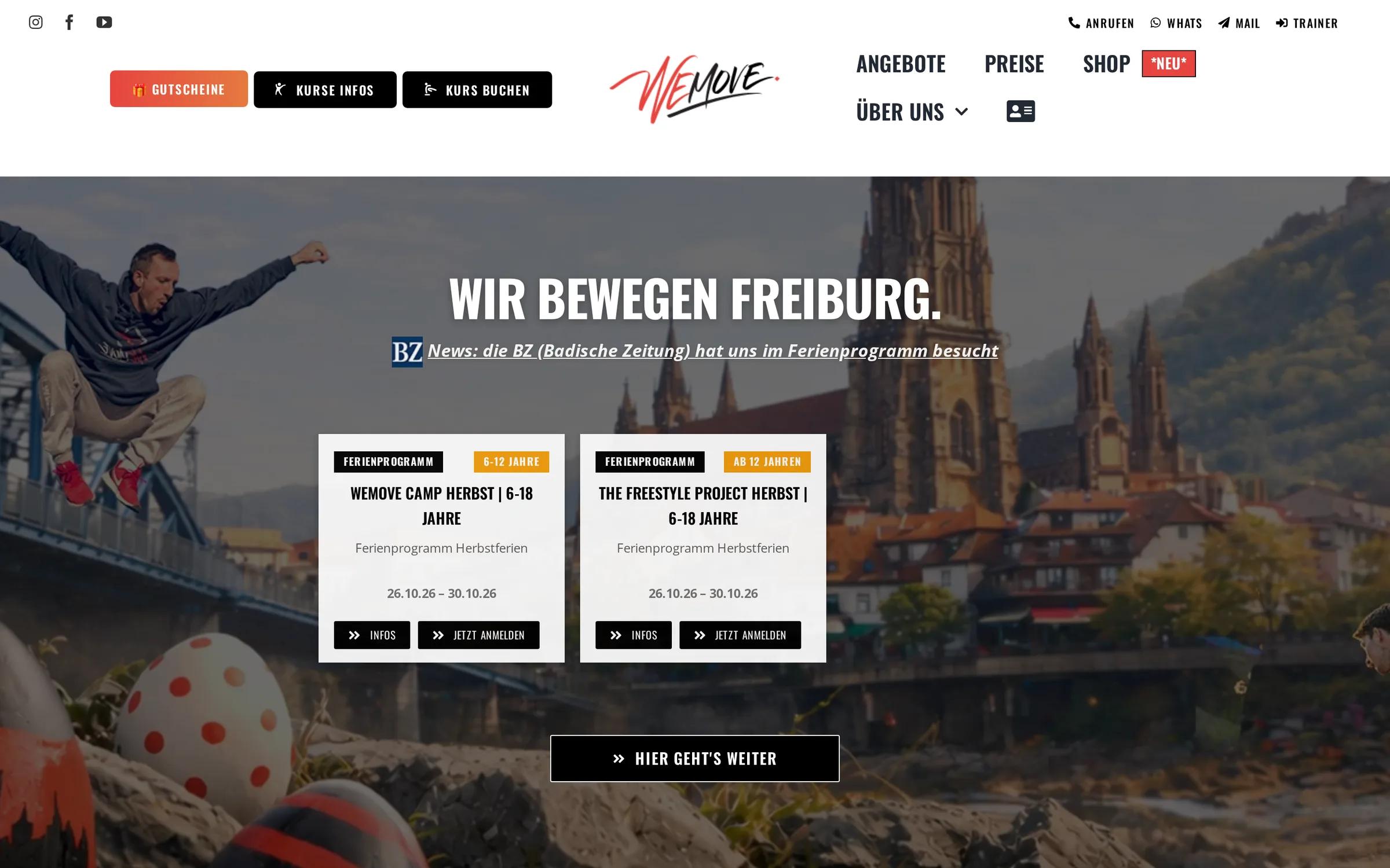 WEMOVE. Freiburg, Ansicht auf dem Laptop