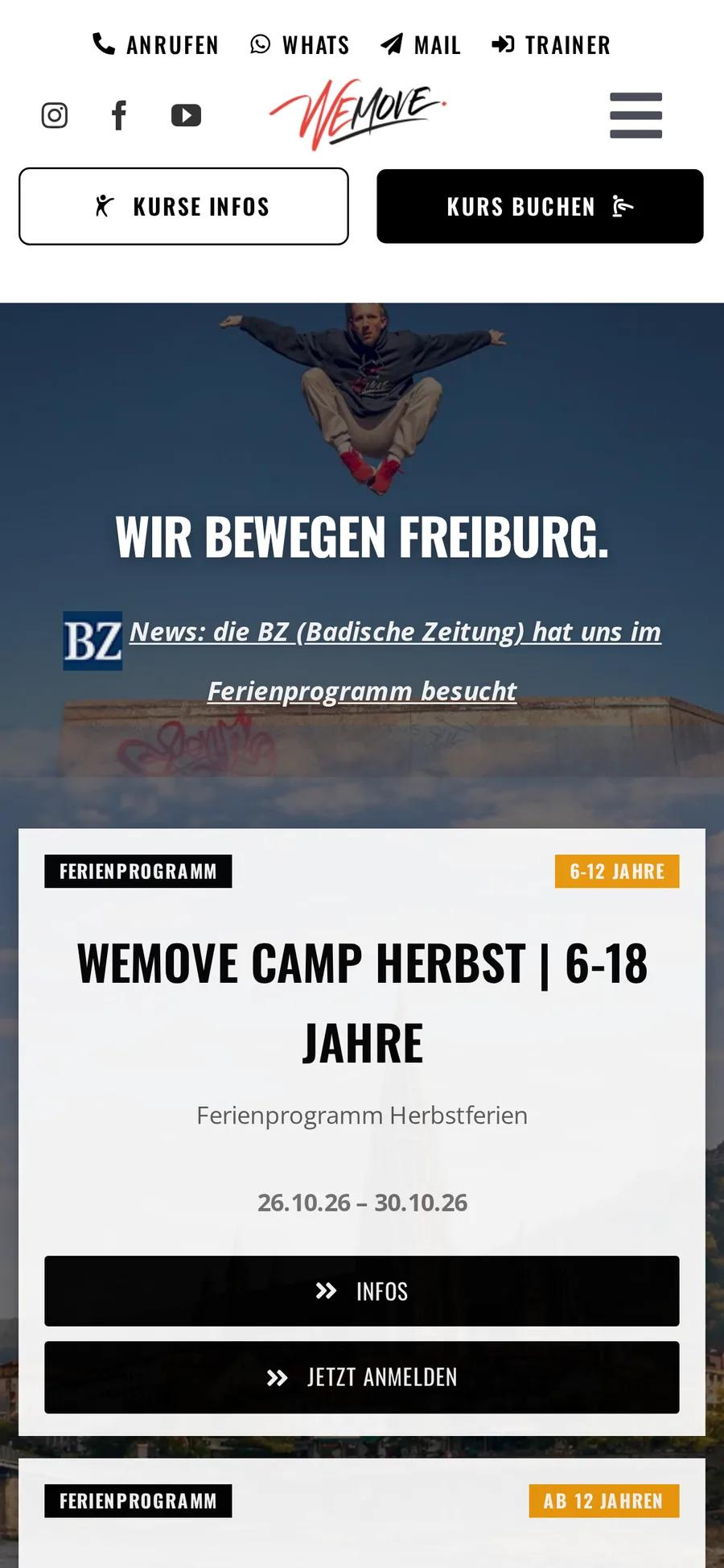 WEMOVE. Freiburg, Ansicht auf dem Smartphone