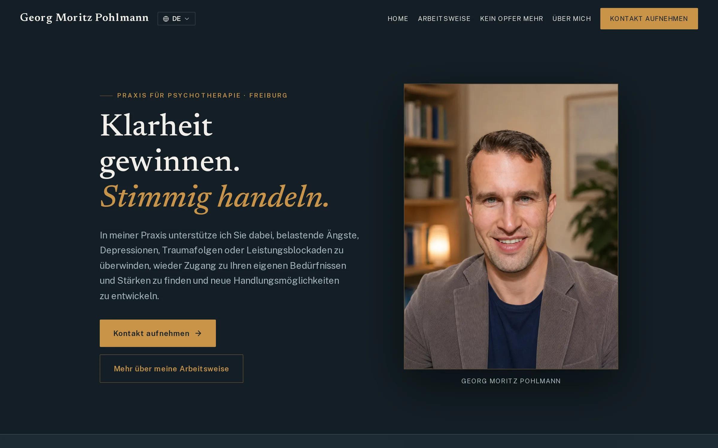 Praxis für Psychotherapie Georg Moritz Pohlmann, Ansicht auf dem Laptop