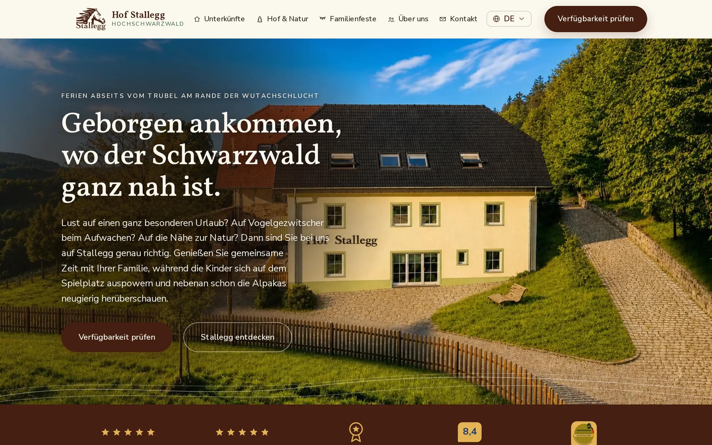 Hof Stallegg, Ansicht auf dem Laptop