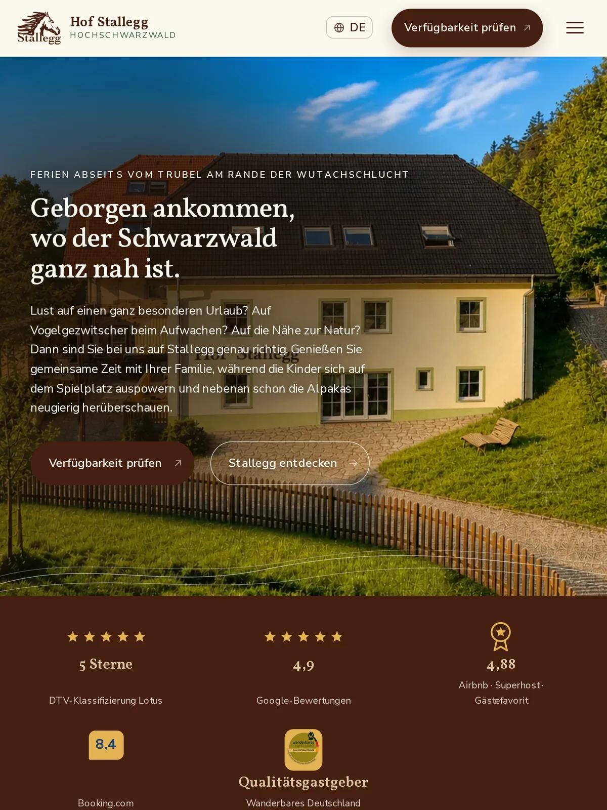Hof Stallegg, Ansicht auf dem Tablet